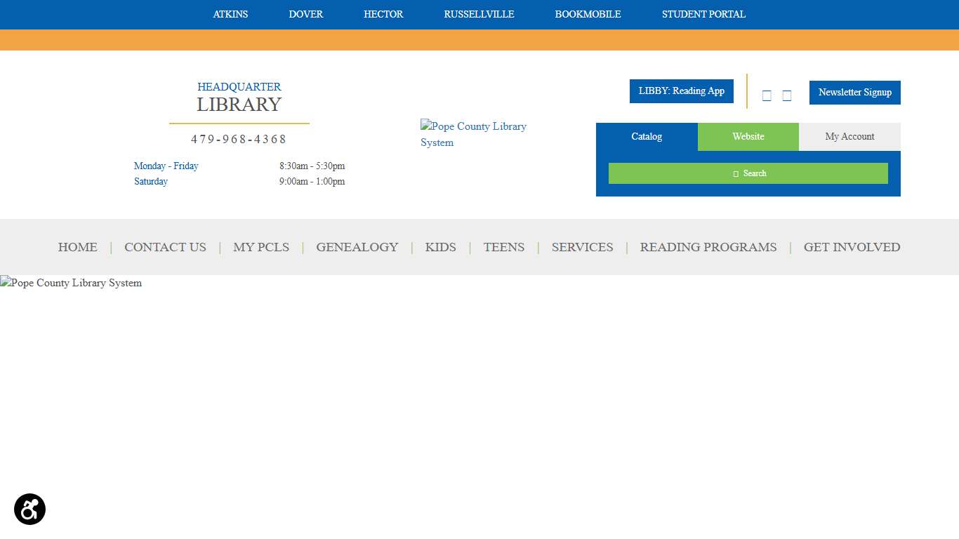 Pope County Library System Atkins, Dover, Hector & Russellville