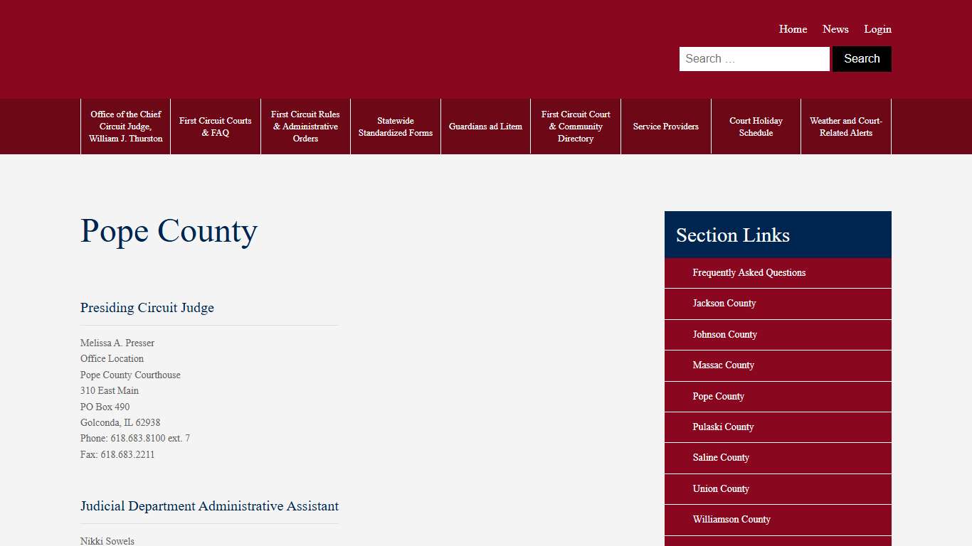 Pope County - IL First Judicial Circuit Court